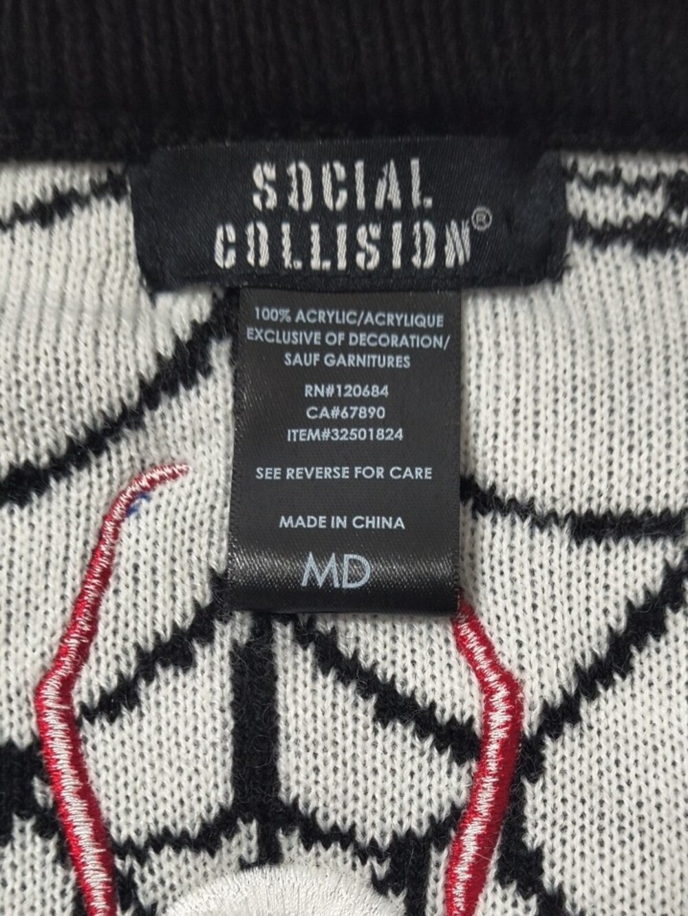 Spider Web Eyeball Knit Cardigan - Black - Picture 2 of 2